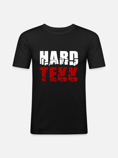 Hard Tekk Techno - Men's Slim Fit T-Shirt - black