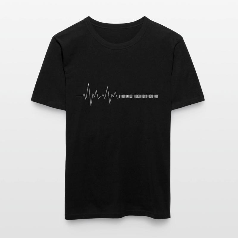 Informatiker Herzschlag Binärcode Programmierer Männer Slim Fit T-Shirt