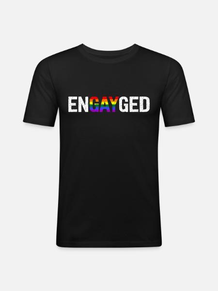Engayé - T-shirt près du corps Homme - noir