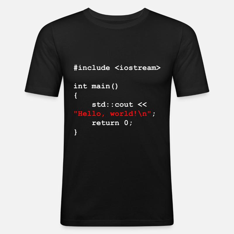 Programmierer Coder Software Entwickler - Männer Slim Fit T-Shirt - Schwarz