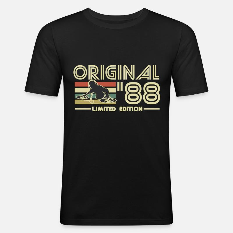 1988 - Männer Slim Fit T-Shirt - Schwarz