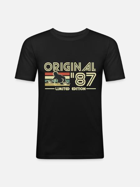 1987 - Men's Slim Fit T-Shirt - black