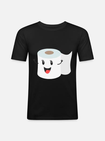 Toilet paper - Men's Slim Fit T-Shirt - black