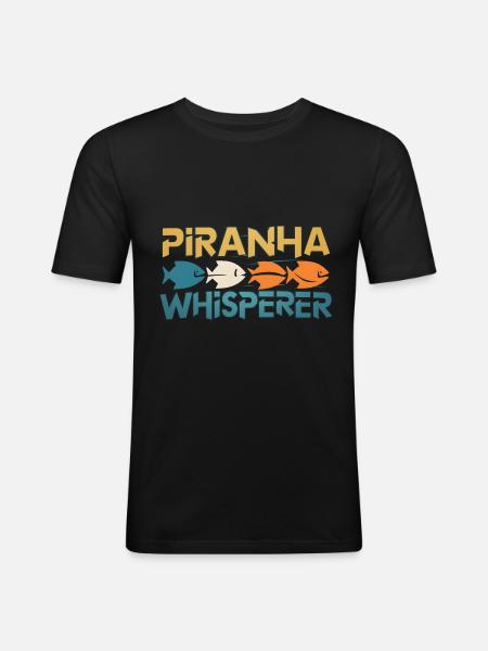Piranha - Männer Slim Fit T-Shirt - Schwarz