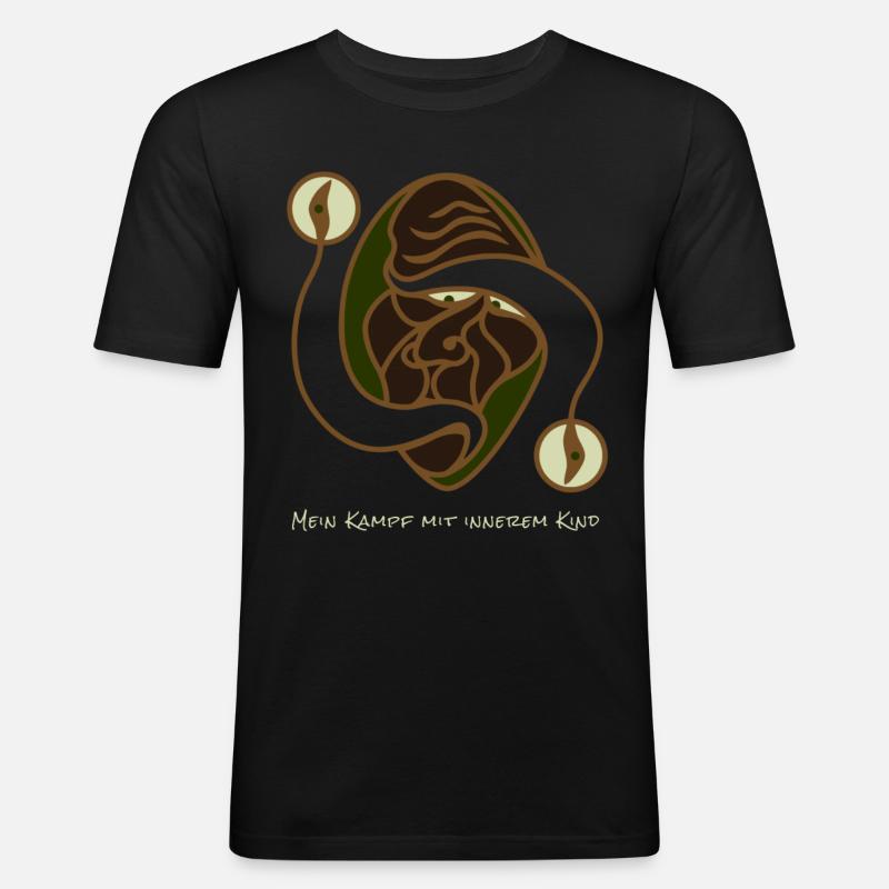 Kampf Mit Innerem Kind - Männer Slim Fit T-Shirt - Schwarz