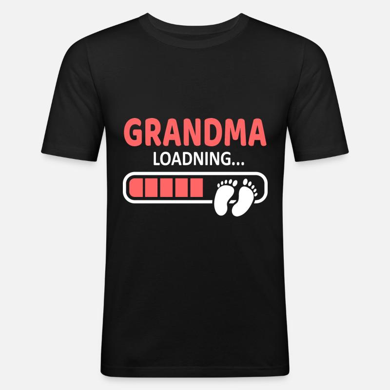 Oma - Männer Slim Fit T-Shirt - Schwarz