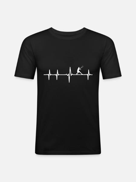 play tennis - Men's Slim Fit T-Shirt - black