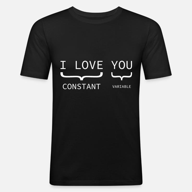 Konstante Variable Programmierer - Männer Slim Fit T-Shirt - Schwarz
