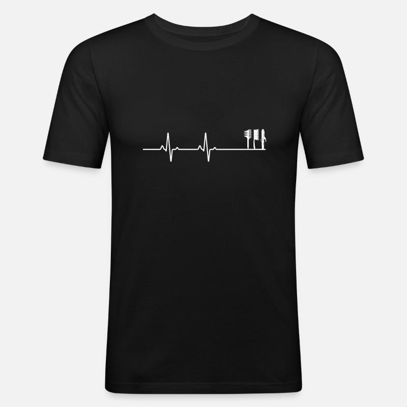 Évolution coiffeuse - T-shirt près du corps Homme - noir
