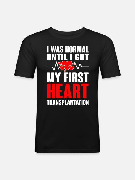 Open Heart Surgery Gift - Men's Slim Fit T-Shirt - black