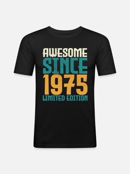 Awesome Since 1975 limited edition. - Men's Slim Fit T-Shirt - black