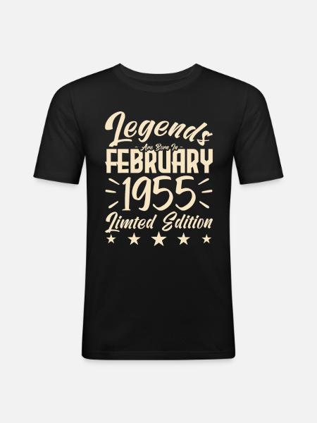 1955 births. Birthday gift. - Men's Slim Fit T-Shirt - black