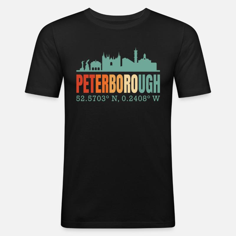 Peterborough - Männer Slim Fit T-Shirt - Schwarz