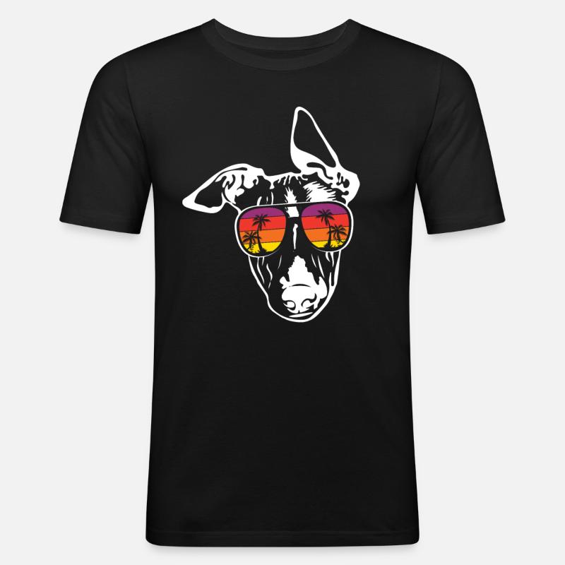 Whippet - Männer Slim Fit T-Shirt - Schwarz