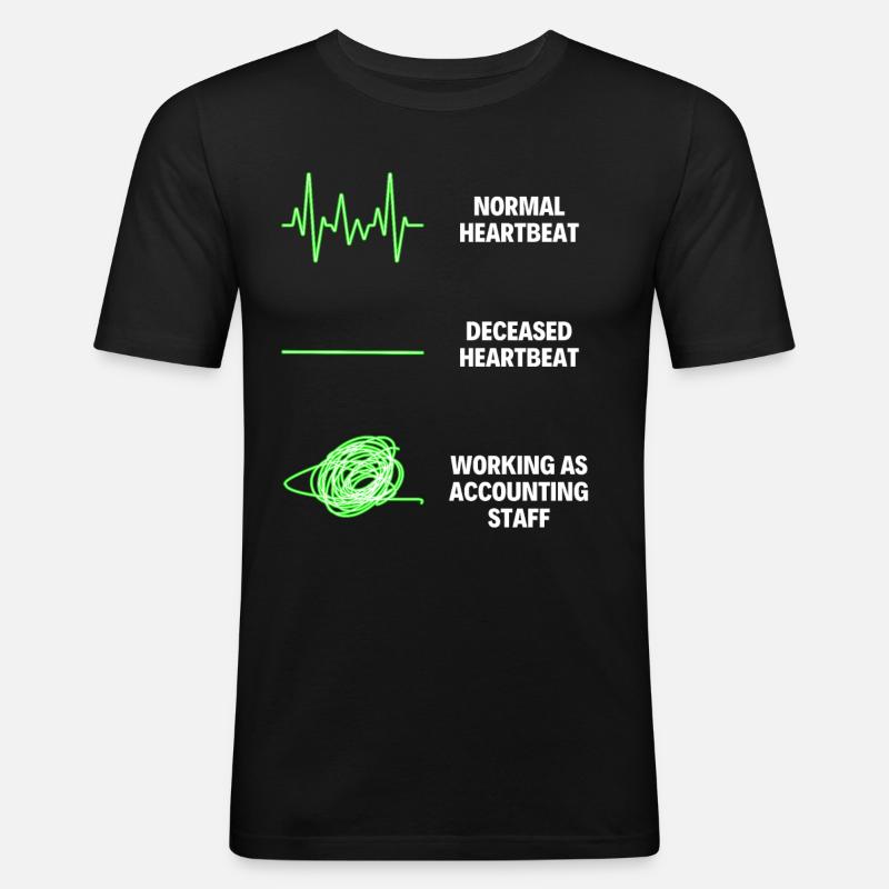 Comptable Employé Comptable financier - T-shirt près du corps Homme - noir