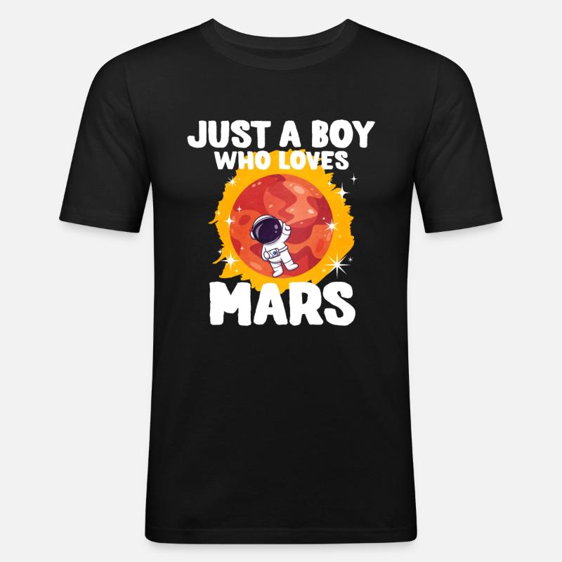 Mars Planet Gift - Men's Slim Fit T-Shirt - black