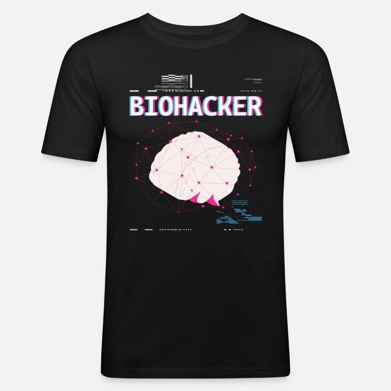 Biohacker Biohacking - Männer Slim Fit T-Shirt - Schwarz