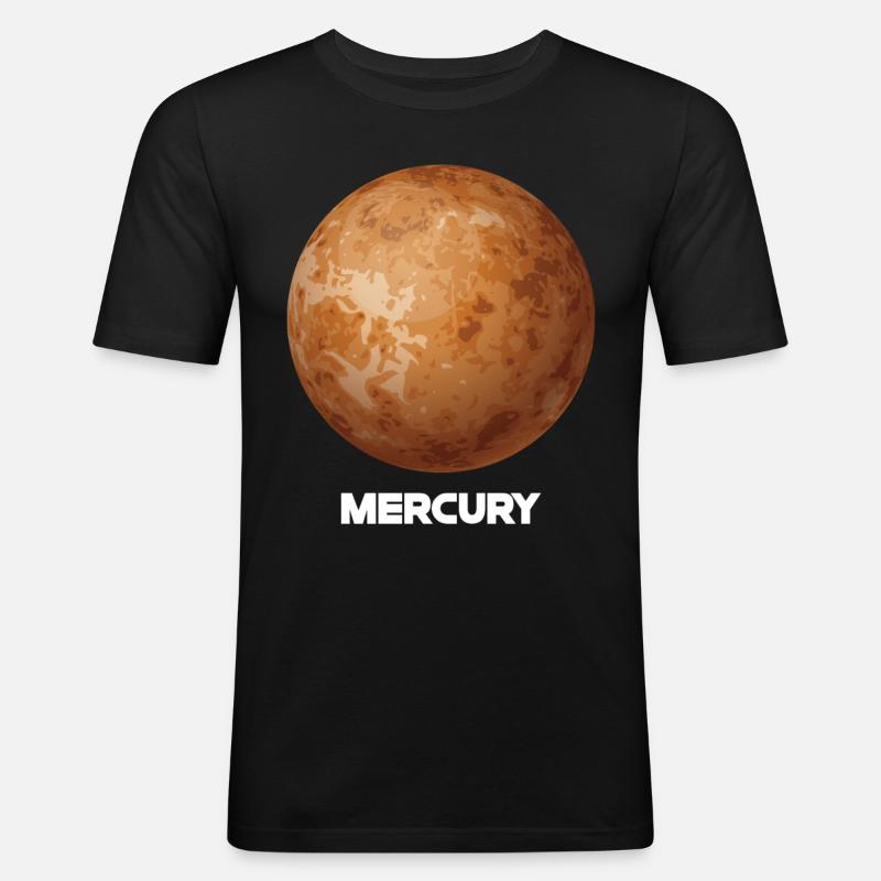 Merkur - Männer Slim Fit T-Shirt - Schwarz