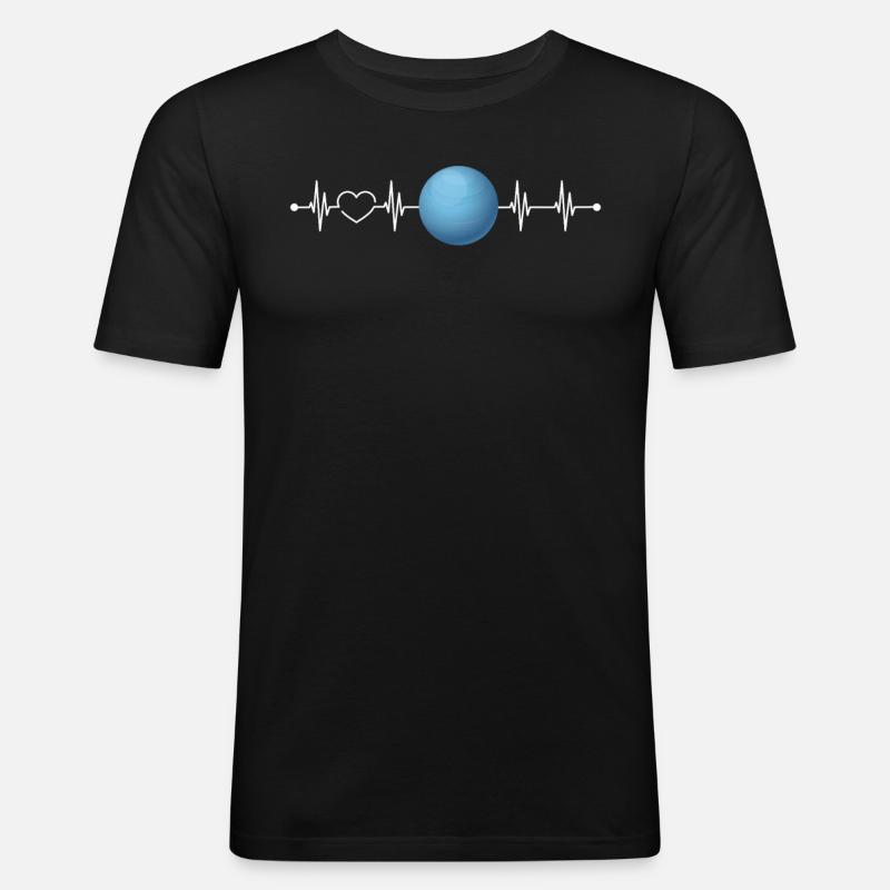 Uranus - Männer Slim Fit T-Shirt - Schwarz