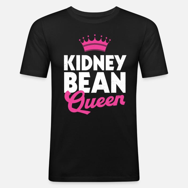Kidney Bohnen - Männer Slim Fit T-Shirt - Schwarz