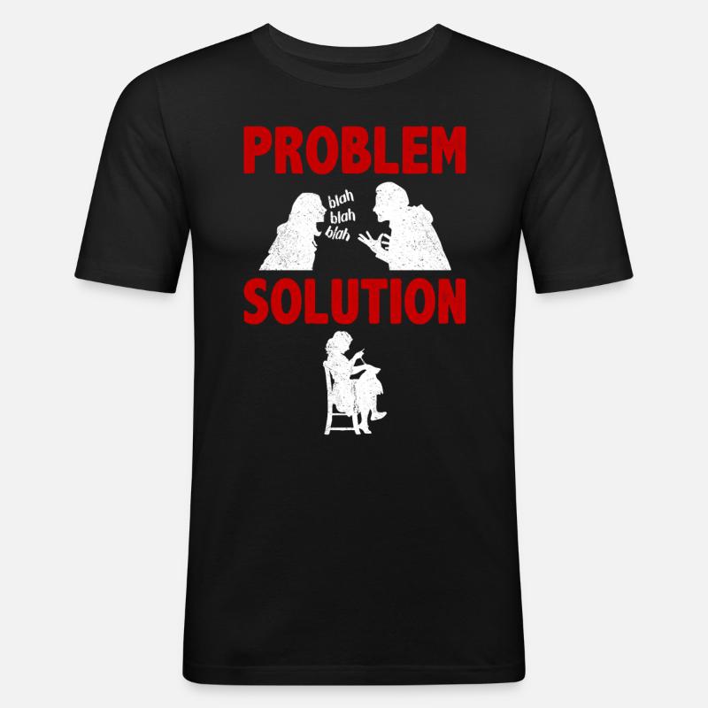 Knitting Crocheting Problem Solution Hobby - Männer Slim Fit T-Shirt - Schwarz