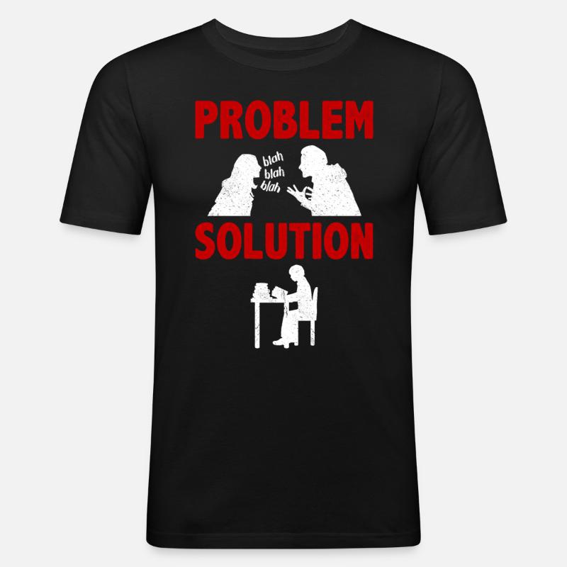 Learning Education University Problem Solution - Men's Slim Fit T-Shirt - black