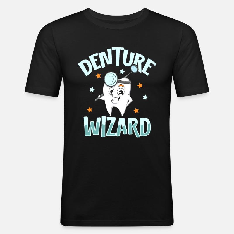 Dentition Wizard - Dentist - Men's Slim Fit T-Shirt - black