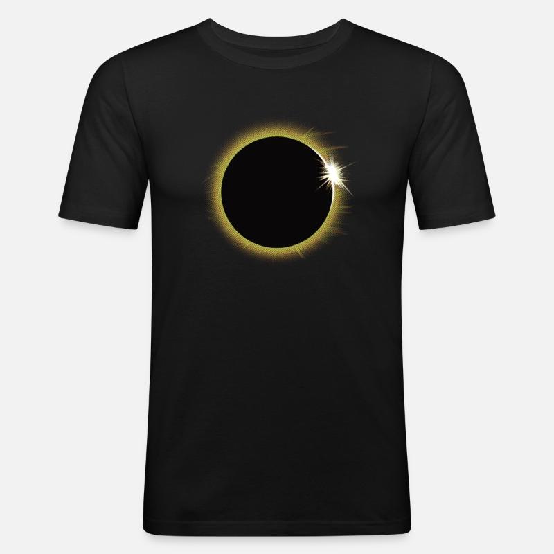 Solar eclipse - Men's Slim Fit T-Shirt - black