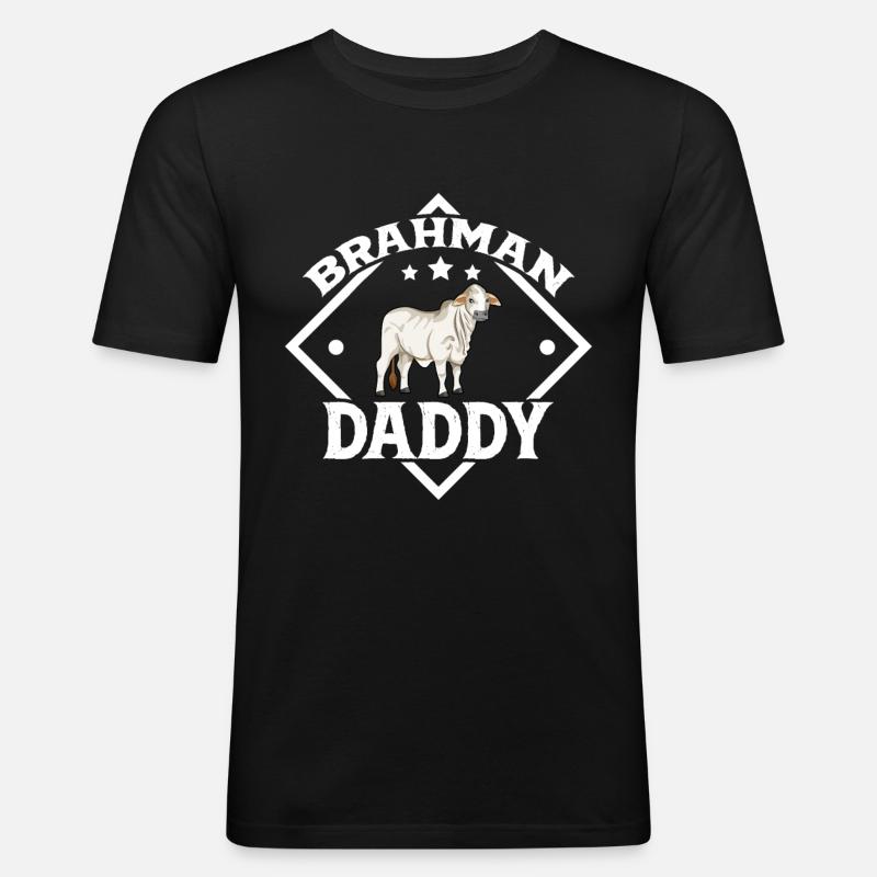 Brahman Daddy - Brahman Beef - Men's Slim Fit T-Shirt - black