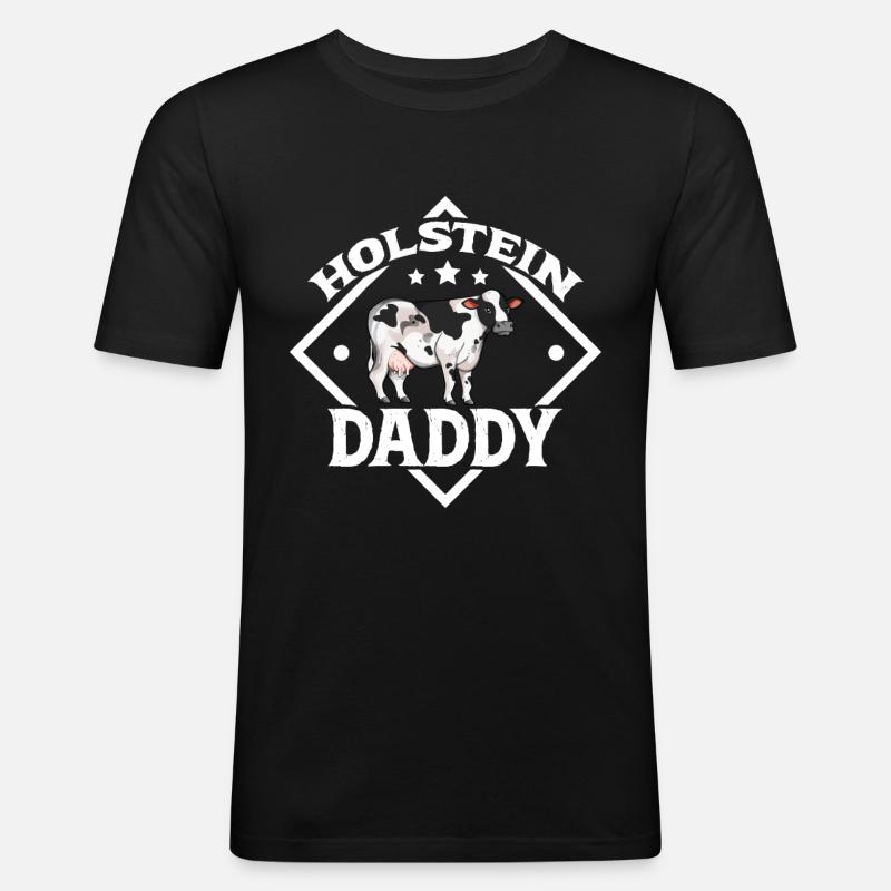 Holstein Daddy - Holstein Beef - Men's Slim Fit T-Shirt - black