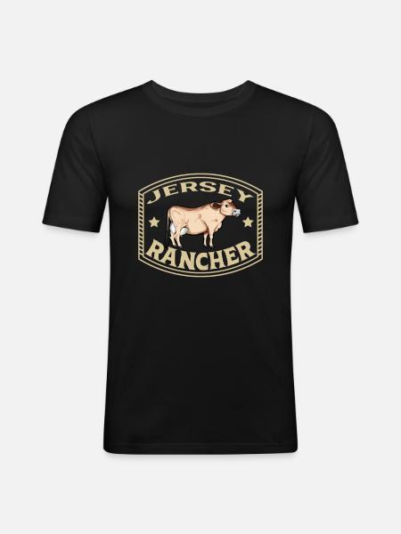 Jersey Beef - Jersey Rancher - Men's Slim Fit T-Shirt - black