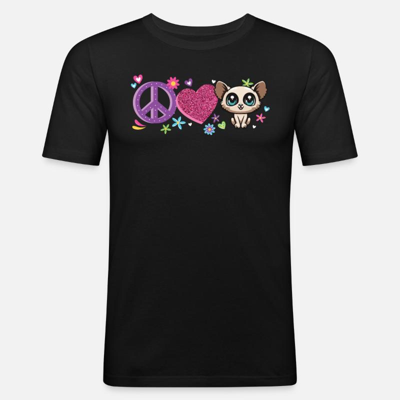 Galago - Männer Slim Fit T-Shirt - Schwarz