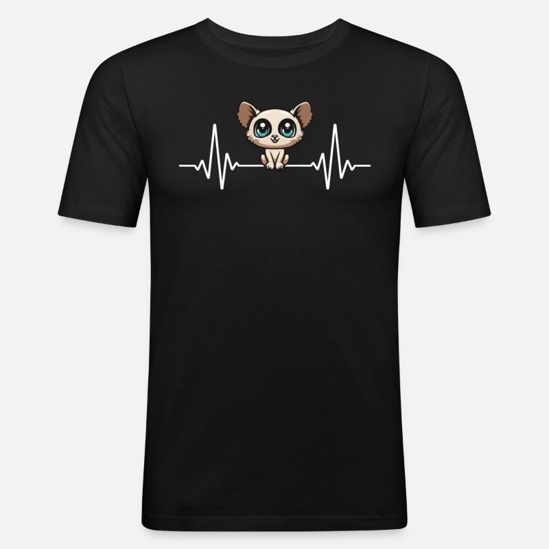 Galago - Männer Slim Fit T-Shirt - Schwarz