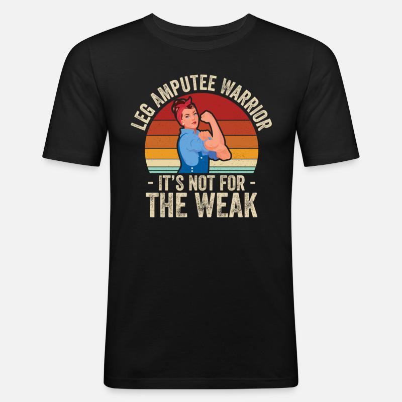 Amputiertes Bein Prothese Geschenk - Männer Slim Fit T-Shirt - Schwarz