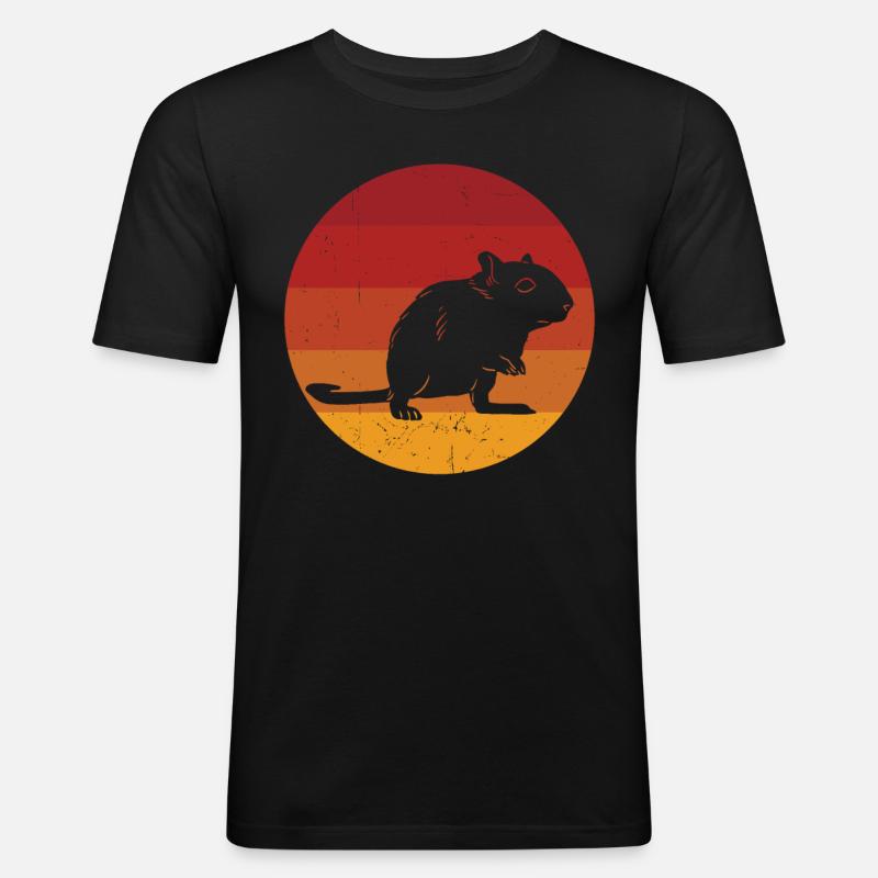 Rennmaus - Männer Slim Fit T-Shirt - Schwarz
