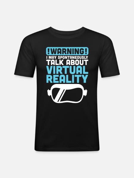 Virtual Reality VR Gift - Men's Slim Fit T-Shirt - black