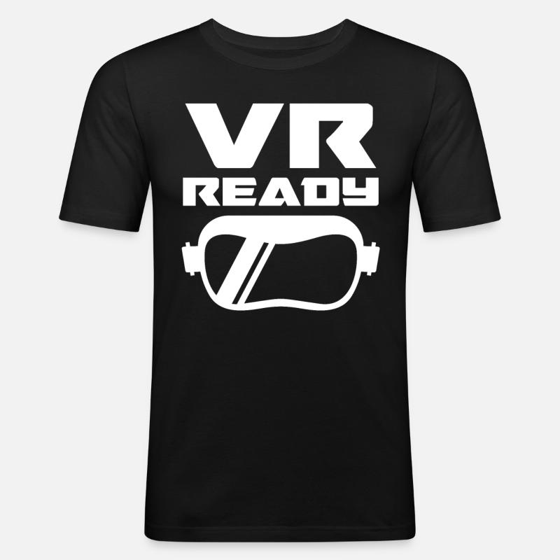 Virtual Reality VR Geschenk - Männer Slim Fit T-Shirt - Schwarz