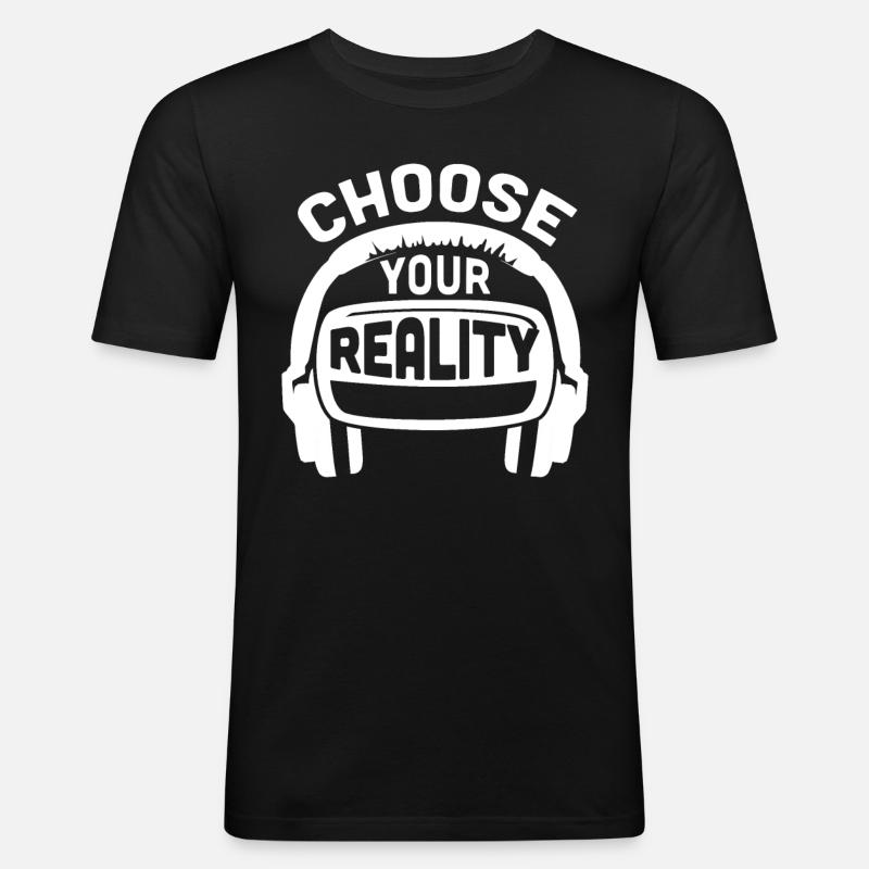 Virtual Reality VR Gift - Men's Slim Fit T-Shirt - black