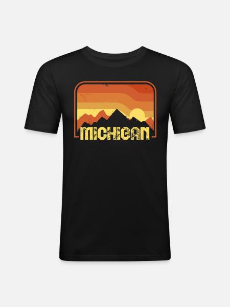 Michigan - Men's Slim Fit T-Shirt - black