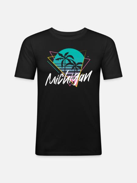 Michigan - Men's Slim Fit T-Shirt - black