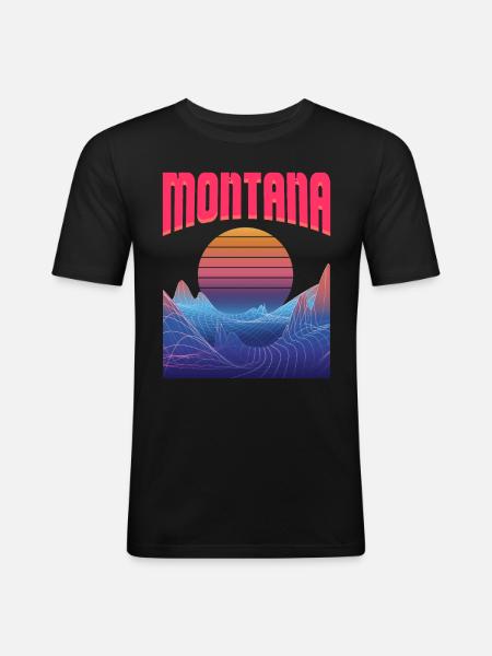Montana - Men's Slim Fit T-Shirt - black