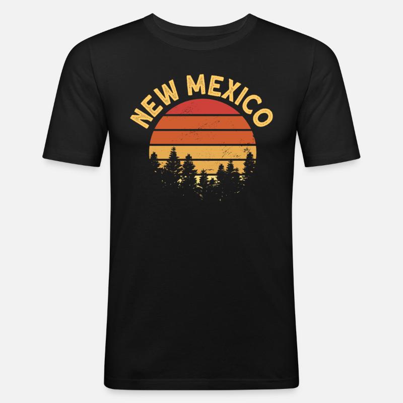 New Mexico - Männer Slim Fit T-Shirt - Schwarz