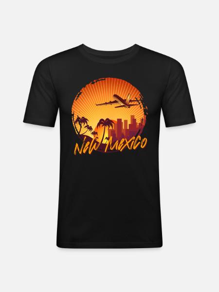 New Mexico - Men's Slim Fit T-Shirt - black