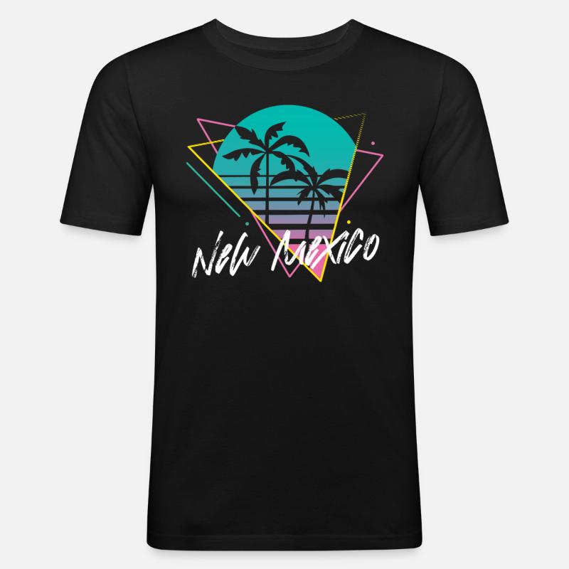 New Mexico - Männer Slim Fit T-Shirt - Schwarz