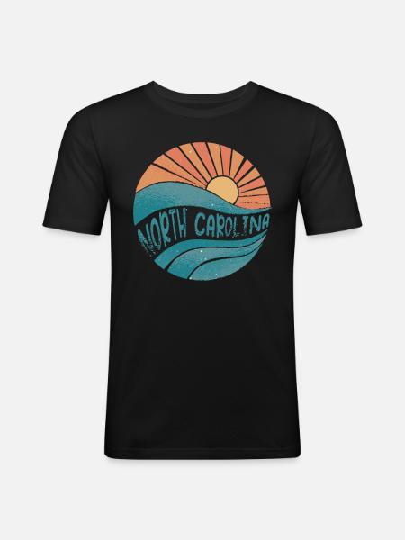 North Carolina - Men's Slim Fit T-Shirt - black