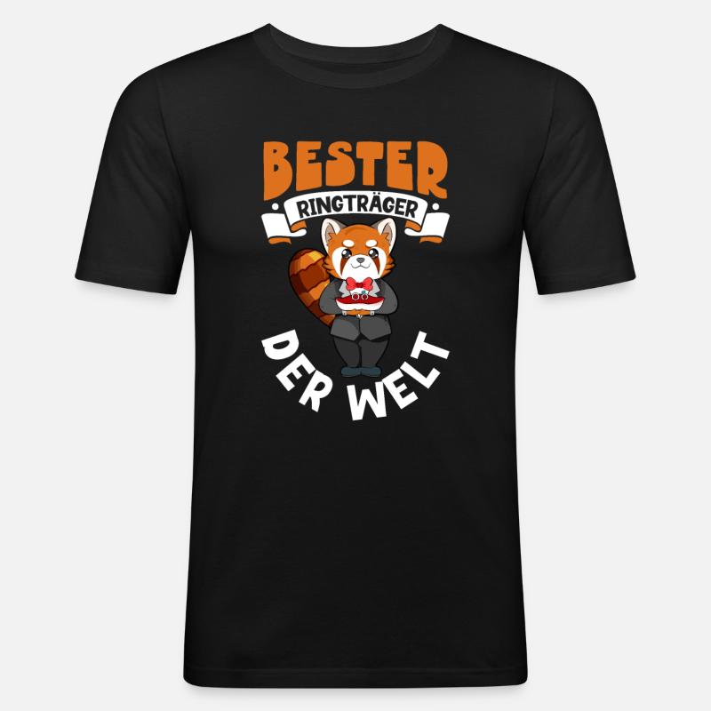 Bester Ringträger der Welt - Männer Slim Fit T-Shirt - Schwarz