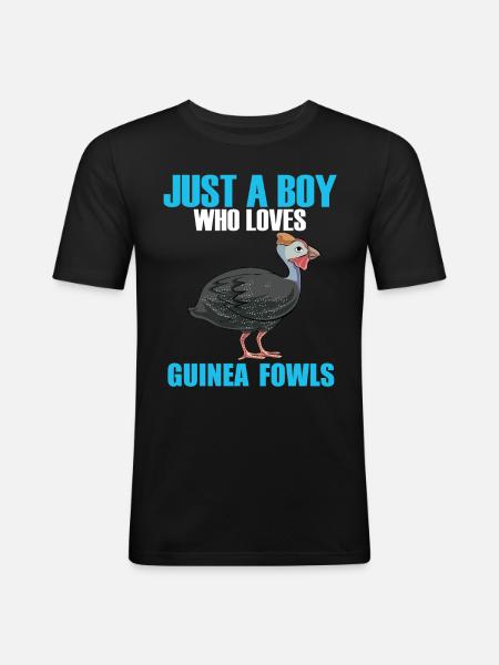 Perlhühner Perlhuhn Guinea Fowl - Men's Slim Fit T-Shirt - black