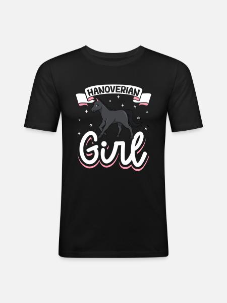 Fille hanovrienne - T-shirt près du corps Homme - noir