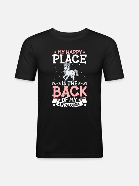 My favorite place - Appaloosa - Men's Slim Fit T-Shirt - black