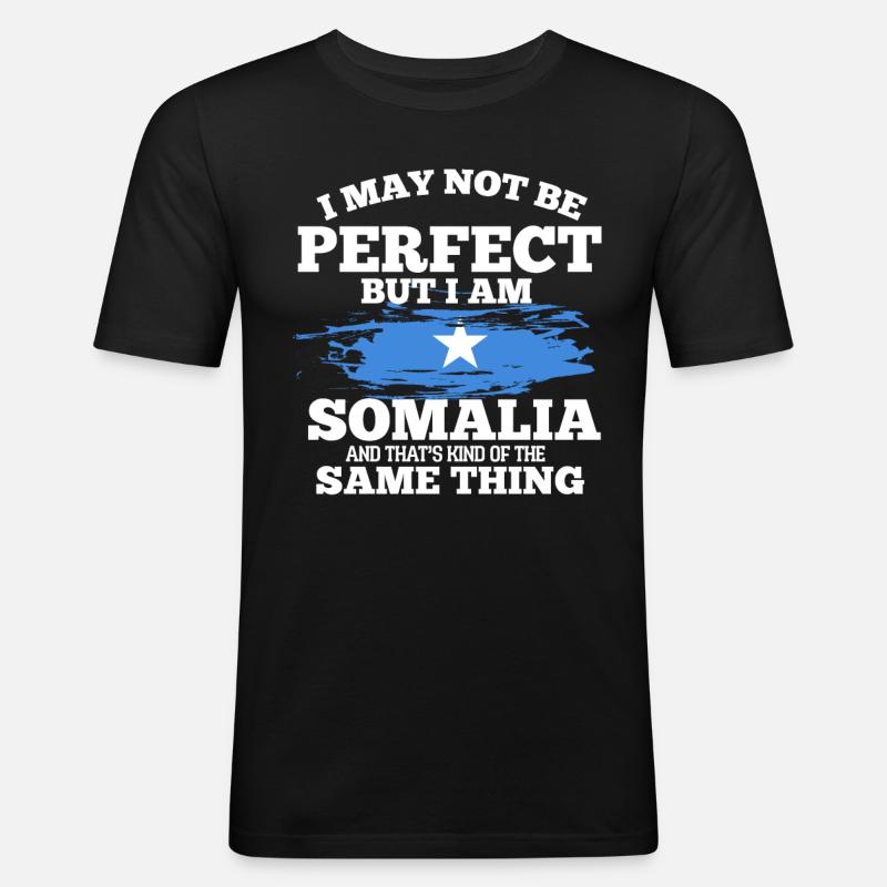 Somalia - Männer Slim Fit T-Shirt - Schwarz